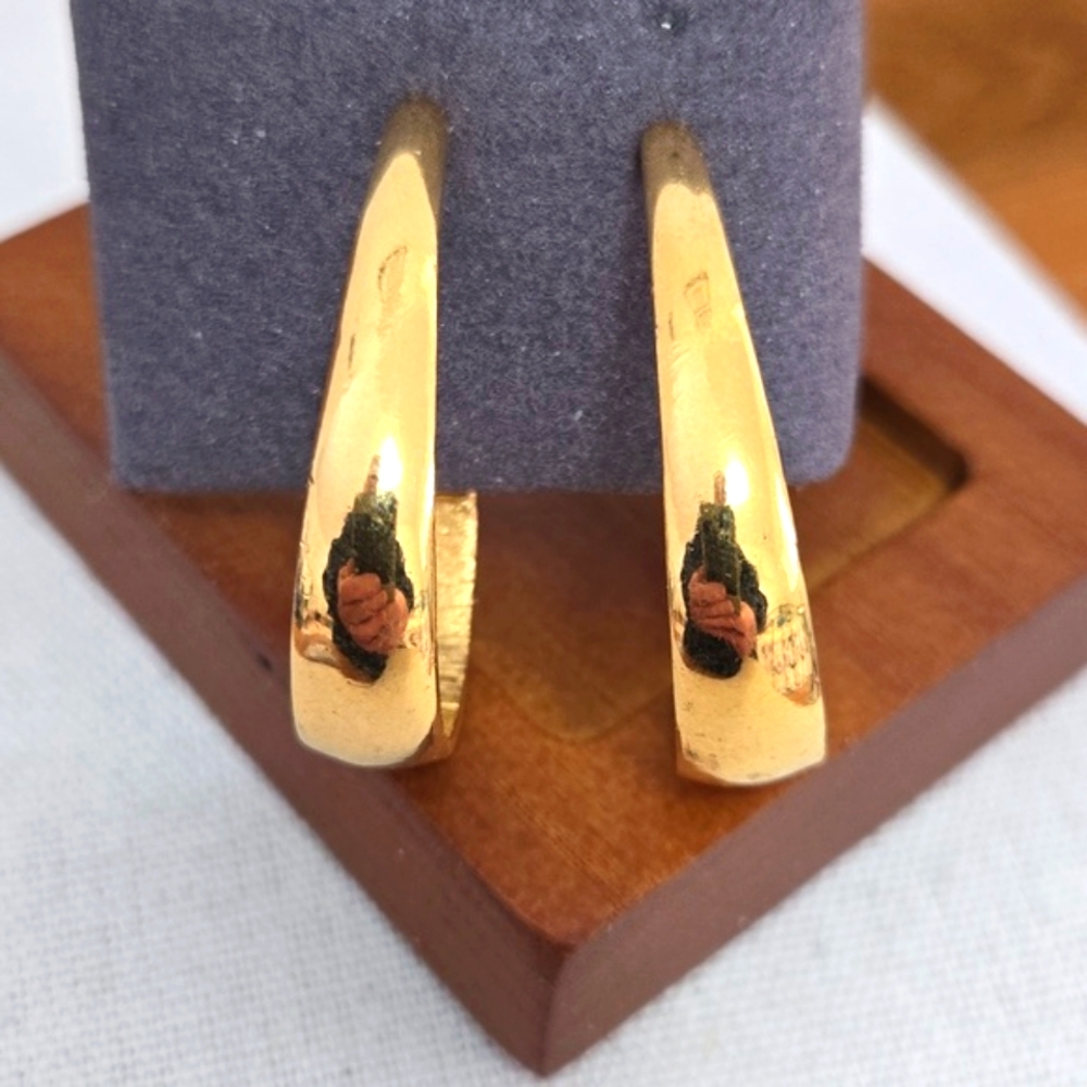 Crown Trifari Clip-On Hoop Earrings